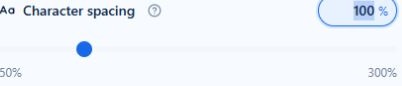 Custom text character spacing