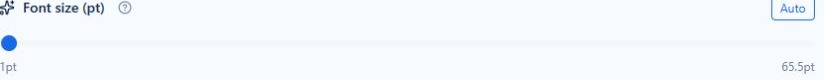 Standard font size control with Auto and an exact value field