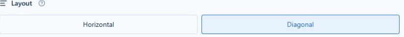 Horizontal and Diagonal standard layout options