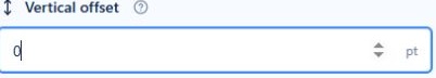 Vertical offset in points
