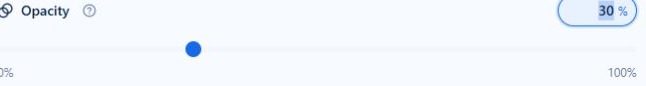 Opacity percentage control