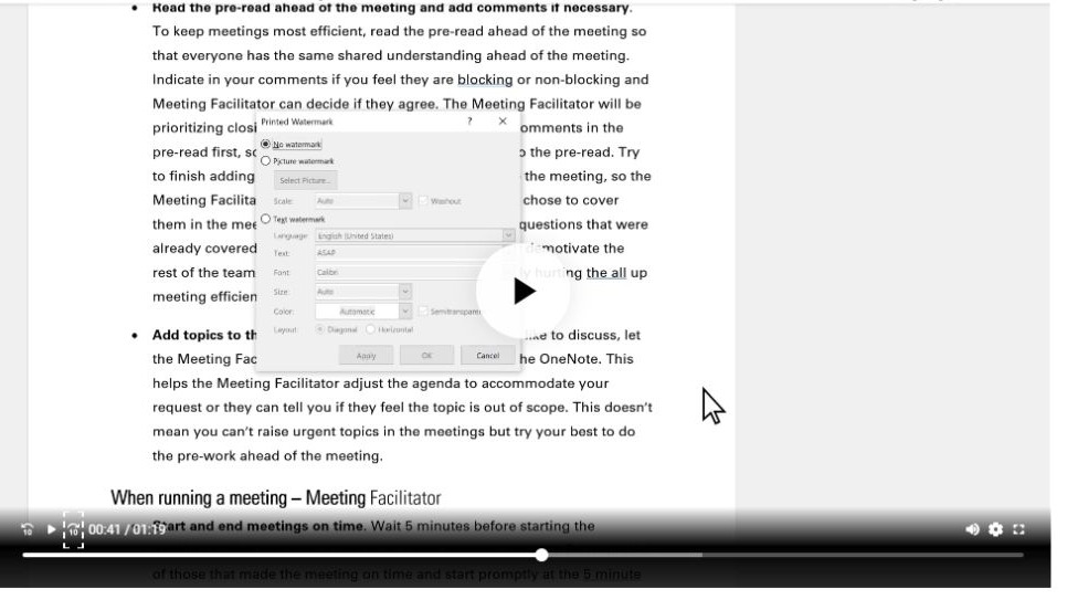 The Printed Watermark dialog in Microsoft Word