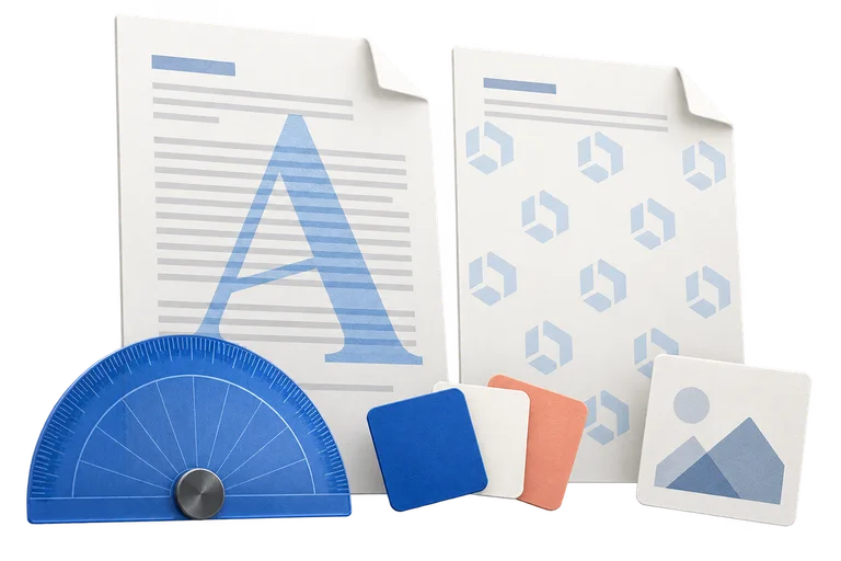 Text and logo watermarks on two documents, beside color and angle controls.